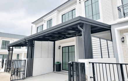 ติดตั้งหลังคาเมทัลชีท โรงรถ บ้านพักอาศัย