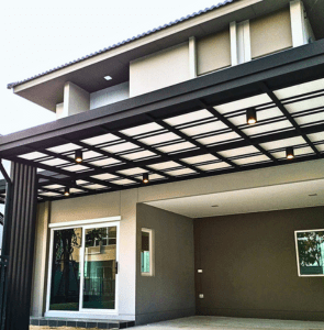 ติดตั้งกันสาด หน้าบ้าน บ้านเดี่ยว