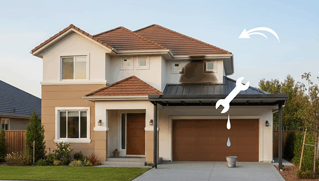 วิธีแก้ปัญหาหลังคาโรงรถรั่ว