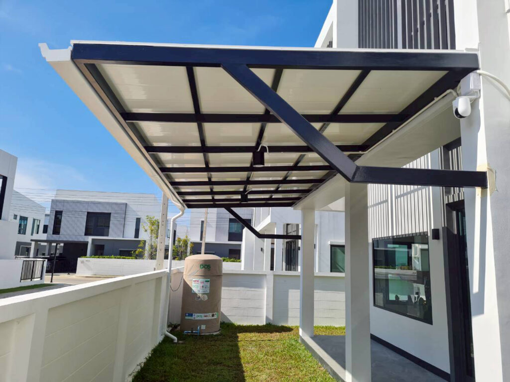 ติดตั้งหลังคาไวนิล โรงรถ บ้านเดี่ยว