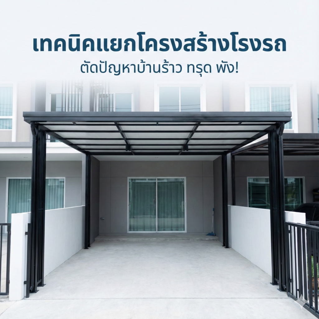 แยกโครงสร้างโรงรถ ไม่ทรุด