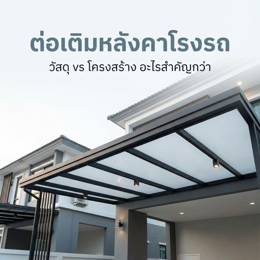 ราคาทำหลังคาโรงรถ