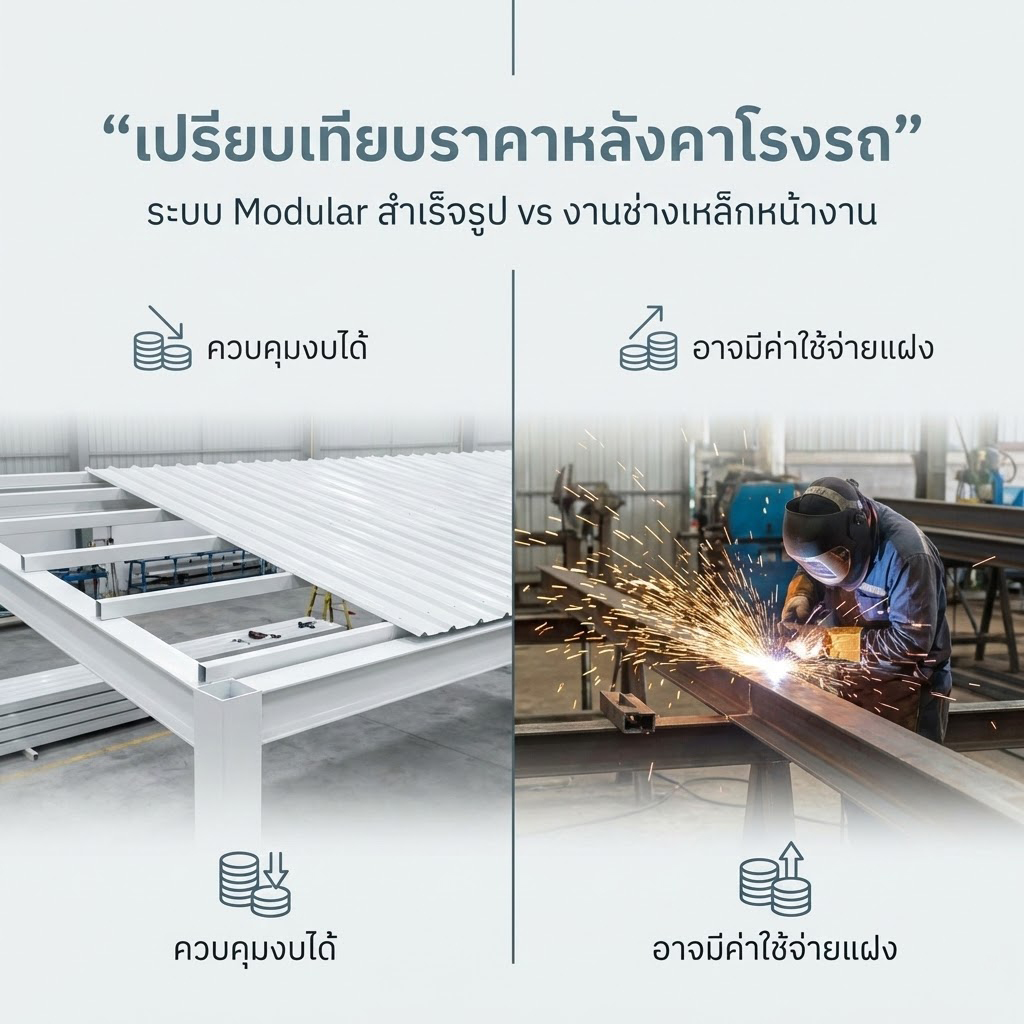 ราคาหลังคาโรงรถ 2026